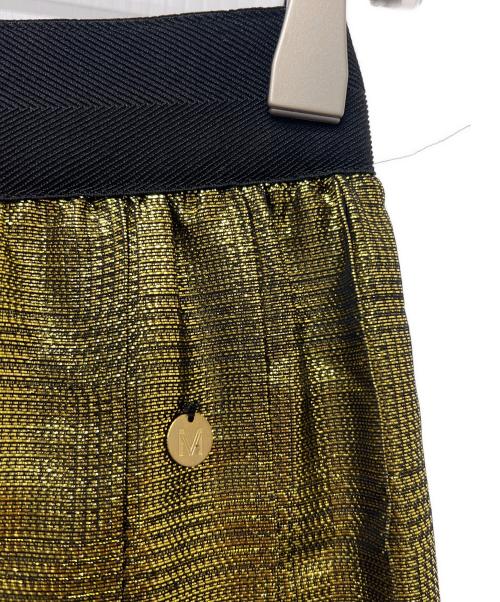 MUVEIL（ミュベール）MUVEIL (ミュベール) ラメチェックスカート ブラック×ゴールド サイズ:38の古着・服飾アイテム