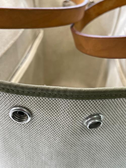 HERMES（エルメス）HERMES (エルメス) ハンドバッグ ベージュ （トワルアッシュ）の古着・服飾アイテム