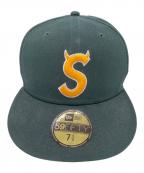 SUPREME×New Eraシュプリーム×ニューエラ）の古着「Sロゴキャップ」｜グリーン