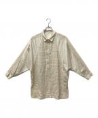 YACCO MARICARDヤッコマリカルド）の古着「シルココットンシャツ」｜ベージュ