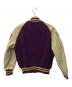 US古着 (USフルギ) 袖切り替えスタジャン パープル×ベージュ サイズ:表記なし：13000円