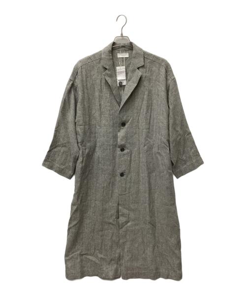 KAGURE（カグレ）KAGURE (カグレ) シルクリネンチェスターコート グレー サイズ:Freeの古着・服飾アイテム