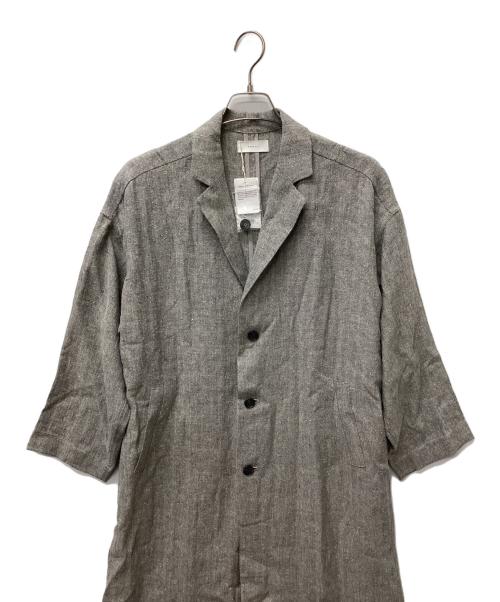 KAGURE（カグレ）KAGURE (カグレ) シルクリネンチェスターコート グレー サイズ:Freeの古着・服飾アイテム