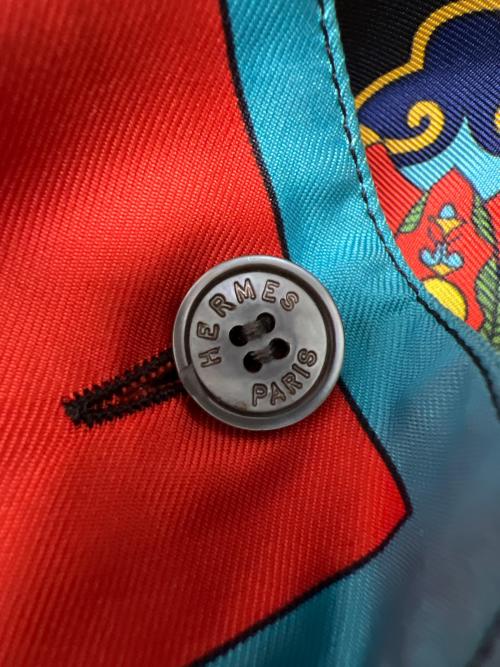 HERMES（エルメス）HERMES (エルメス) 総柄シルクシャツ ブラック サイズ:３８の古着・服飾アイテム