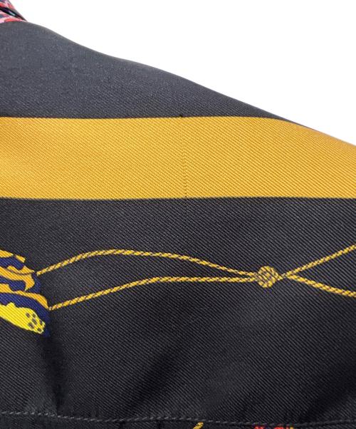 HERMES（エルメス）HERMES (エルメス) 総柄シルクシャツ ブラック サイズ:３８の古着・服飾アイテム