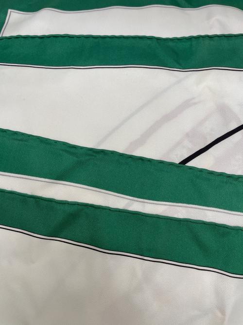 HERMES（エルメス）HERMES (エルメス) カレ90 グリーン×ホワイトの古着・服飾アイテム