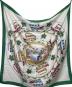 HERMES (エルメス) カレ90 グリーン×ホワイト：13000円