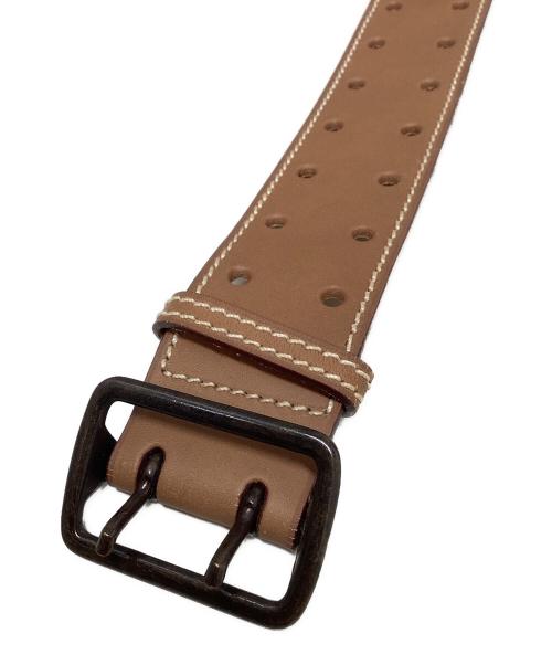 ALAIA（アライア）ALAIA (アライア) レザーベルト ベージュ サイズ:65の古着・服飾アイテム