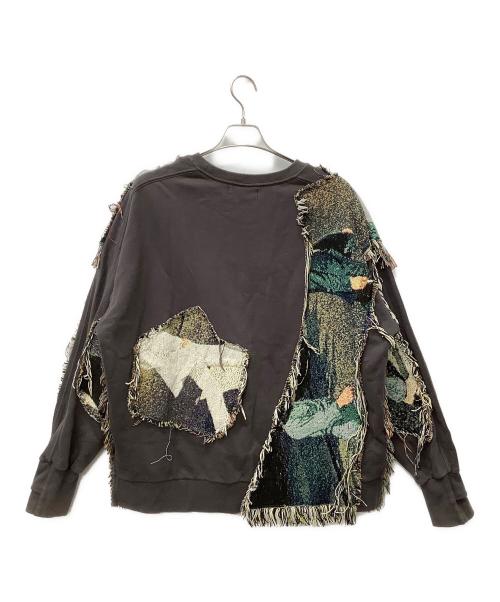 TEROKARIUS（TEROKARIUS）TEROKARIUS (TEROKARIUS) 切替スウェット 古着 グレー サイズ:XLの古着・服飾アイテム