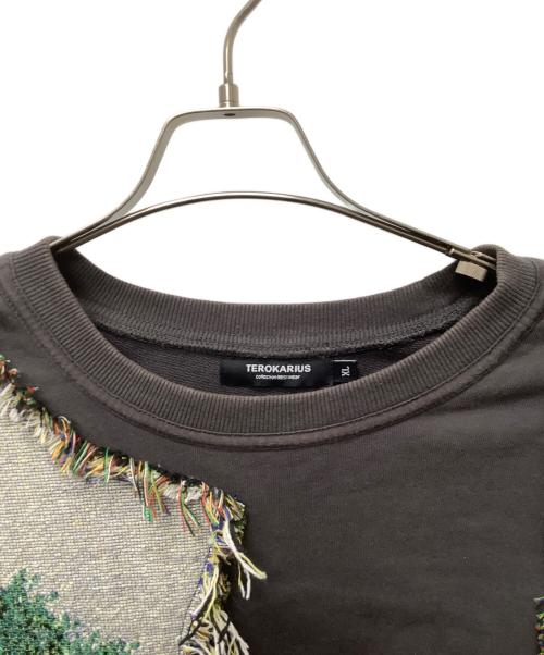 TEROKARIUS（TEROKARIUS）TEROKARIUS (TEROKARIUS) 切替スウェット 古着 グレー サイズ:XLの古着・服飾アイテム