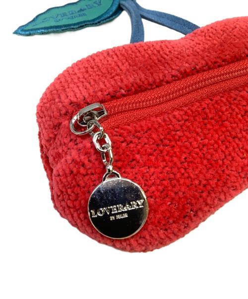 LOVERARY by FEILER（ラブラリー バイ フェイラー）LOVERARY by FEILER (ラブラリー バイ フェイラー) チェリー型ポーチ レッドの古着・服飾アイテム
