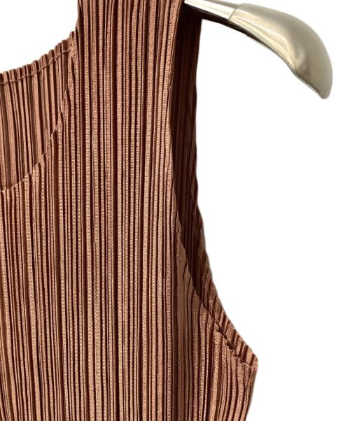 PLEATS PLEASE（プリーツプリーズ）PLEATS PLEASE (プリーツプリーズ) ノースリーブワンピース オレンジ サイズ:3の古着・服飾アイテム
