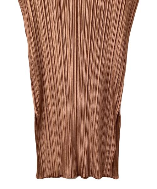 PLEATS PLEASE（プリーツプリーズ）PLEATS PLEASE (プリーツプリーズ) ノースリーブワンピース オレンジ サイズ:3の古着・服飾アイテム