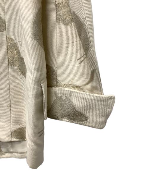 Salvatore Ferragamo（サルヴァトーレ フェラガモ）Salvatore Ferragamo (サルヴァトーレ フェラガモ) ノーカラージャケット アイボリー サイズ:サイズ表記なしの古着・服飾アイテム