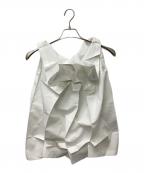 ISSEY MIYAKEイッセイミヤケ）の古着「ノースリーブブラウス」｜ホワイト