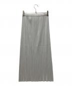 PLEATS PLEASEプリーツプリーズ）の古着「プリーツスカート」｜ライトグレー