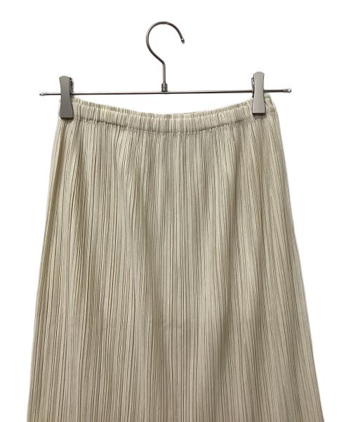 PLEATS PLEASE（プリーツプリーズ）PLEATS PLEASE (プリーツプリーズ) 膝丈プリーツスカート アイボリー サイズ:3の古着・服飾アイテム