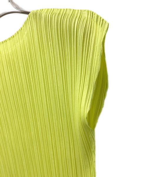 PLEATS PLEASE（プリーツプリーズ）PLEATS PLEASE (プリーツプリーズ) フレンチスリーブフリンジカットソー イエロー サイズ:3の古着・服飾アイテム