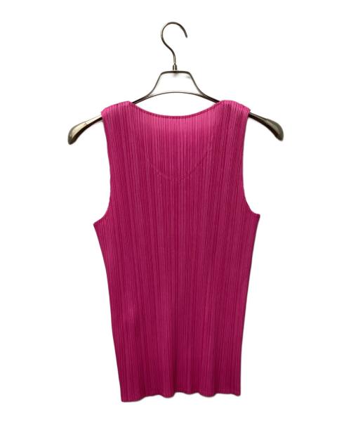 PLEATS PLEASE（プリーツプリーズ）PLEATS PLEASE (プリーツプリーズ) ノースリーブカットソー ショッキングピンク サイズ:Lの古着・服飾アイテム
