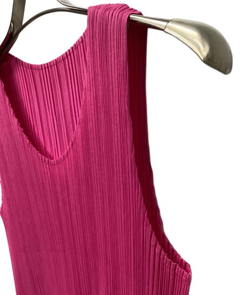 PLEATS PLEASE（プリーツプリーズ）PLEATS PLEASE (プリーツプリーズ) ノースリーブカットソー ショッキングピンク サイズ:Lの古着・服飾アイテム
