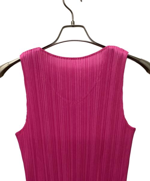 PLEATS PLEASE（プリーツプリーズ）PLEATS PLEASE (プリーツプリーズ) ノースリーブカットソー ショッキングピンク サイズ:Lの古着・服飾アイテム