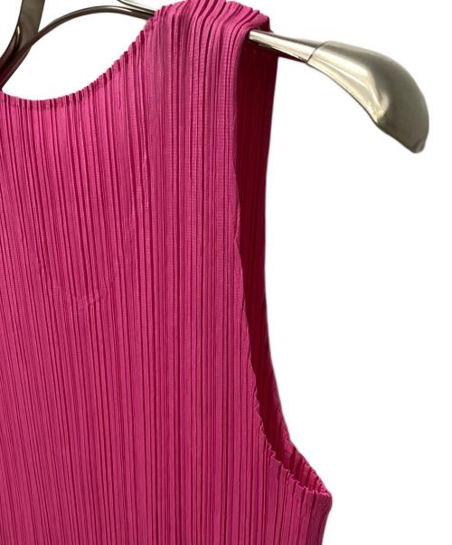 PLEATS PLEASE（プリーツプリーズ）PLEATS PLEASE (プリーツプリーズ) ノースリーブカットソー ショッキングピンク サイズ:Lの古着・服飾アイテム
