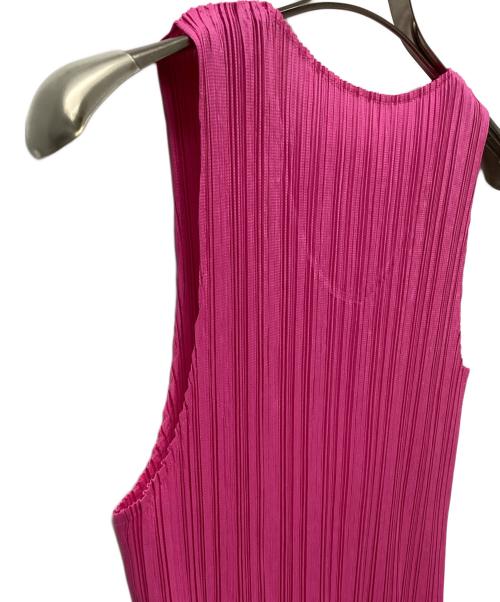 PLEATS PLEASE（プリーツプリーズ）PLEATS PLEASE (プリーツプリーズ) ノースリーブカットソー ショッキングピンク サイズ:Lの古着・服飾アイテム