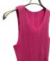 中古・古着 PLEATS PLEASE (プリーツプリーズ) ノースリーブカットソー ショッキングピンク サイズ:L：7000円