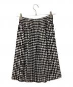 PLEATS PLEASEプリーツプリーズ）の古着「フレアスカート」｜ブラック×ホワイト