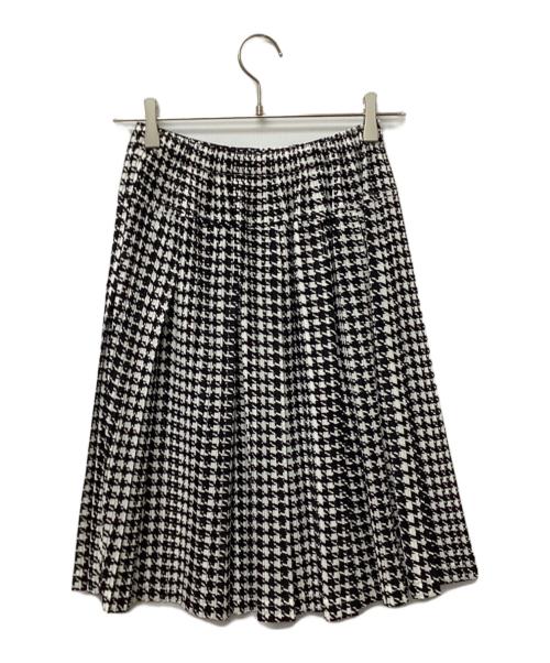 PLEATS PLEASE（プリーツプリーズ）PLEATS PLEASE (プリーツプリーズ) フレアスカート ブラック×ホワイト サイズ:5の古着・服飾アイテム