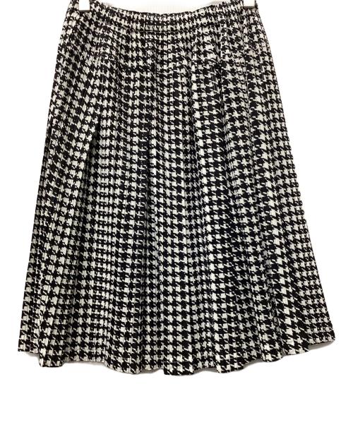 PLEATS PLEASE（プリーツプリーズ）PLEATS PLEASE (プリーツプリーズ) フレアスカート ブラック×ホワイト サイズ:5の古着・服飾アイテム