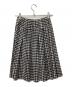 PLEATS PLEASE (プリーツプリーズ) フレアスカート ブラック×ホワイト サイズ:5：10000円