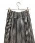 中古・古着 PLEATS PLEASE (プリーツプリーズ) フレアスカート ブラック×ホワイト サイズ:5：10000円
