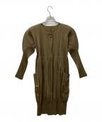 PLEATS PLEASEプリーツプリーズ）の古着「ワンピース」｜ブラウン