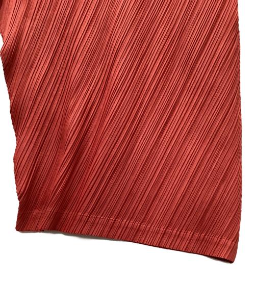 PLEATS PLEASE（プリーツプリーズ）PLEATS PLEASE (プリーツプリーズ) ノースリーブカットソー レッド サイズ:3の古着・服飾アイテム