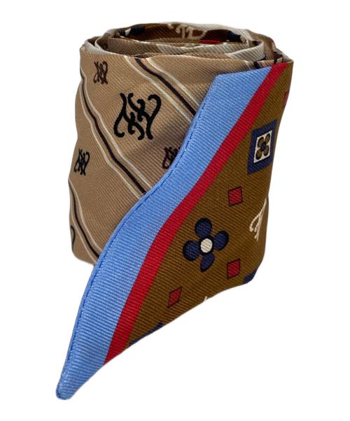 FENDI（フェンディ）FENDI (フェンディ) ハンディスカーフ ベージュ×ホワイトの古着・服飾アイテム