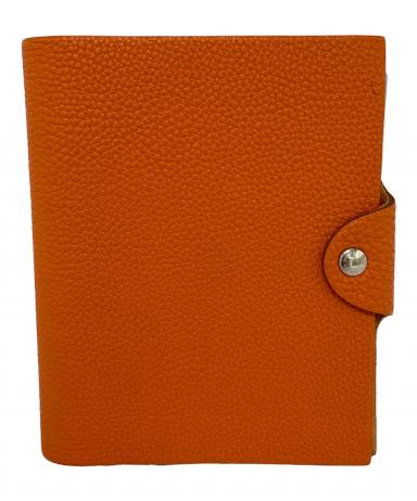 美品❤HERMES❤手帳カバー　シルクイン　オレンジ 中古・古着通販】HERMES (エルメス) 手帳カバー オレンジ｜ブランド