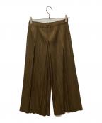 PLEATS PLEASEプリーツプリーズ）の古着「ワイドパンツ」｜ブラウン