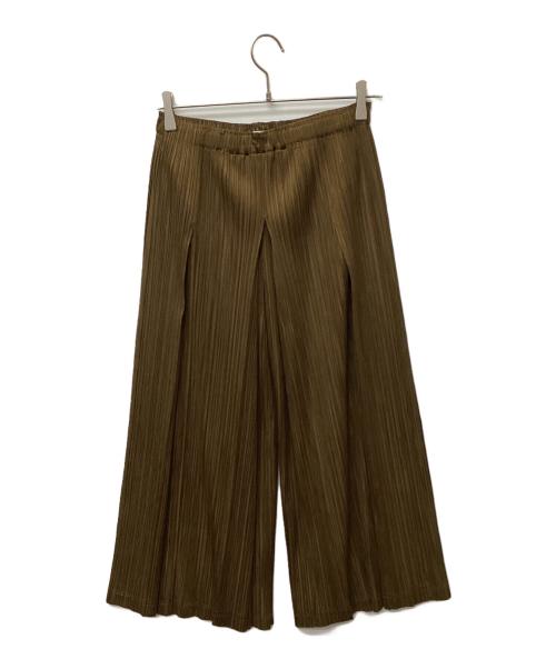 PLEATS PLEASE（プリーツプリーズ）PLEATS PLEASE (プリーツプリーズ) ワイドパンツ ブラウン サイズ:2の古着・服飾アイテム