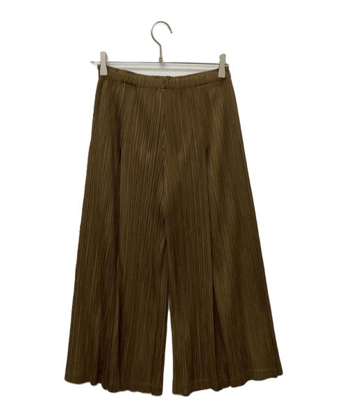 PLEATS PLEASE（プリーツプリーズ）PLEATS PLEASE (プリーツプリーズ) ワイドパンツ ブラウン サイズ:2の古着・服飾アイテム