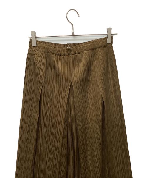 PLEATS PLEASE（プリーツプリーズ）PLEATS PLEASE (プリーツプリーズ) ワイドパンツ ブラウン サイズ:2の古着・服飾アイテム