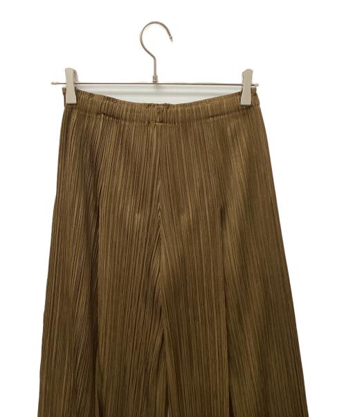 PLEATS PLEASE（プリーツプリーズ）PLEATS PLEASE (プリーツプリーズ) ワイドパンツ ブラウン サイズ:2の古着・服飾アイテム