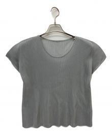 PLEATS PLEASE（プリーツプリーズ）の古着「半袖ブラウス」｜グレー