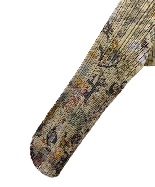 PLEATS PLEASE（プリーツプリーズ）PLEATS PLEASE (プリーツプリーズ) 長袖ブラウス グレーマルチ サイズ:4の古着・服飾アイテム