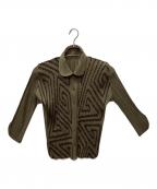 PLEATS PLEASEプリーツプリーズ）の古着「カーディガン」｜オリーブ