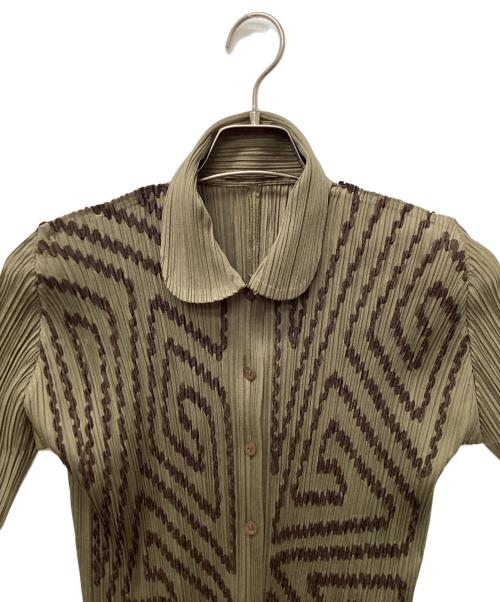 PLEATS PLEASE（プリーツプリーズ）PLEATS PLEASE (プリーツプリーズ) カーディガン オリーブ サイズ:4の古着・服飾アイテム