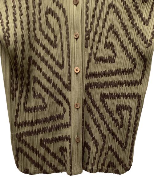 PLEATS PLEASE（プリーツプリーズ）PLEATS PLEASE (プリーツプリーズ) カーディガン オリーブ サイズ:4の古着・服飾アイテム