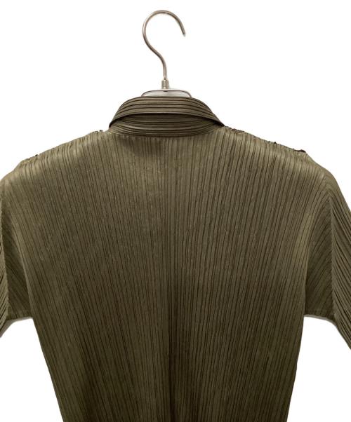 PLEATS PLEASE（プリーツプリーズ）PLEATS PLEASE (プリーツプリーズ) カーディガン オリーブ サイズ:4の古着・服飾アイテム