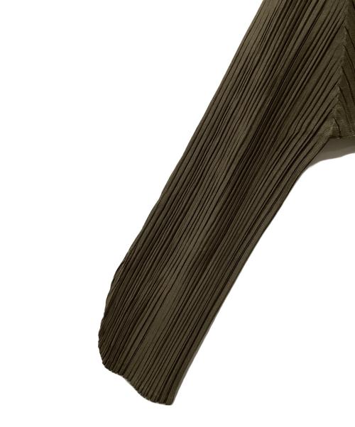 PLEATS PLEASE（プリーツプリーズ）PLEATS PLEASE (プリーツプリーズ) カーディガン オリーブ サイズ:4の古着・服飾アイテム