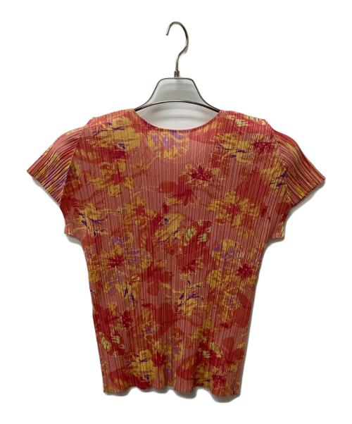 PLEATS PLEASE（プリーツプリーズ）PLEATS PLEASE (プリーツプリーズ) 半袖ブラウス ピンク×イエロー サイズ:3の古着・服飾アイテム